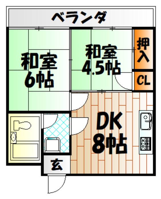 コーポ浅野岡山 間取り