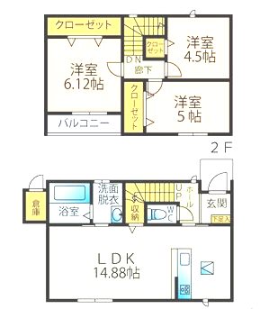 サンラプロ葛原本町Ⅲ 間取り