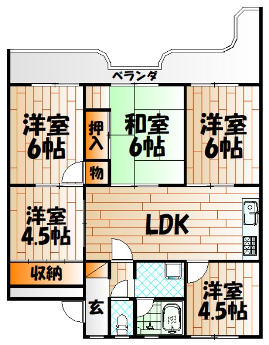 天籟寺川スカイマンション 間取り