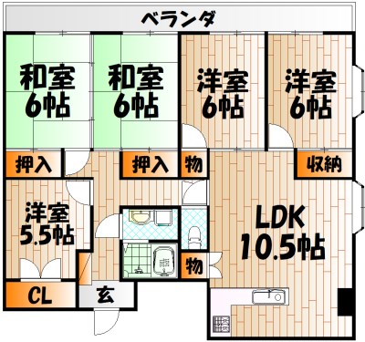 フジエホワイトローザ熊谷 間取り