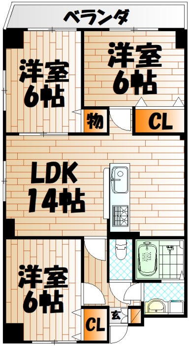 ロージュマン黄金町   間取り