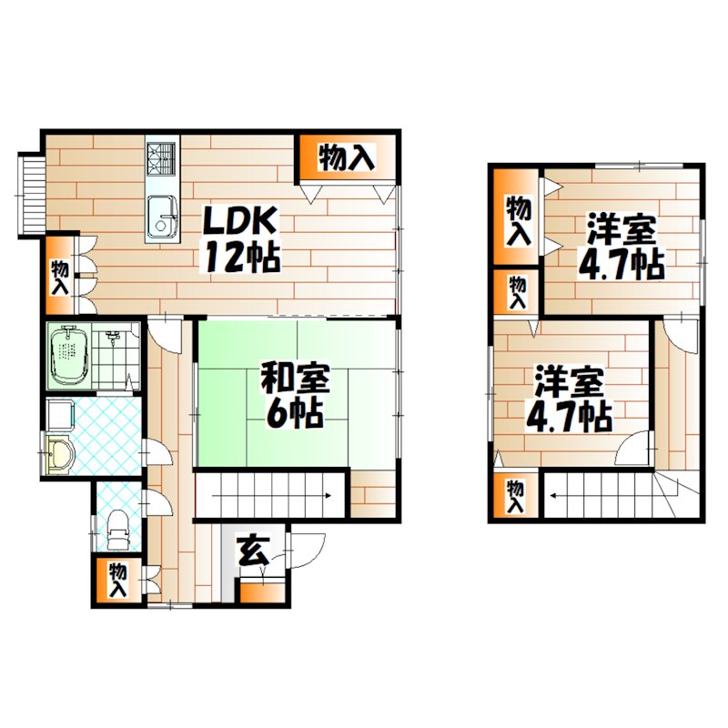 力丸町戸建  間取り