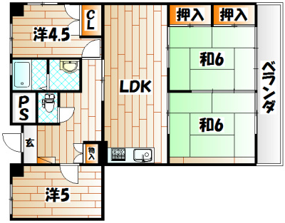 サンシティ金田 A  間取り