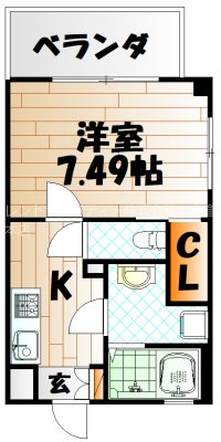 Studie小倉離宮  間取り