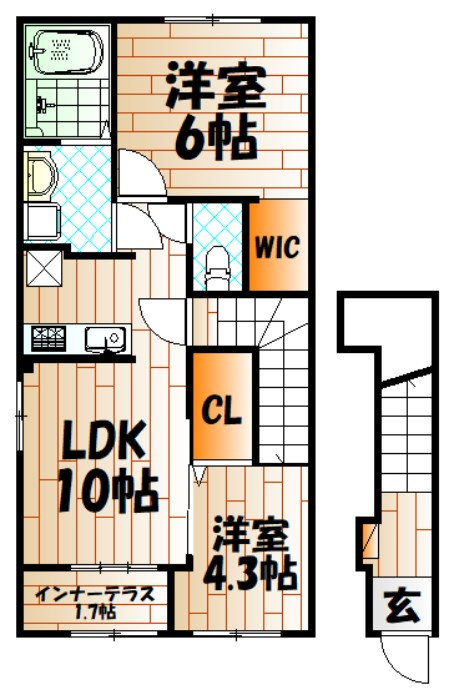 仮）春の町新築アパート 間取り