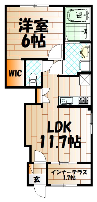 仮）春の町新築アパート 間取り