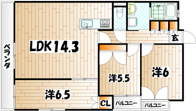 REZIA小倉 間取り