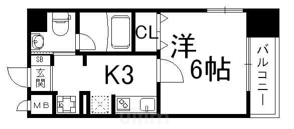 アーバンフラッツ四条西洞院 間取り