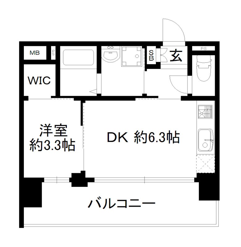 プレサンスTHE KYOTO 東福寺 WEST 間取り