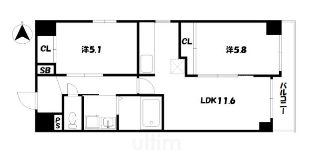 RIVER MOAT SHIJO 間取り