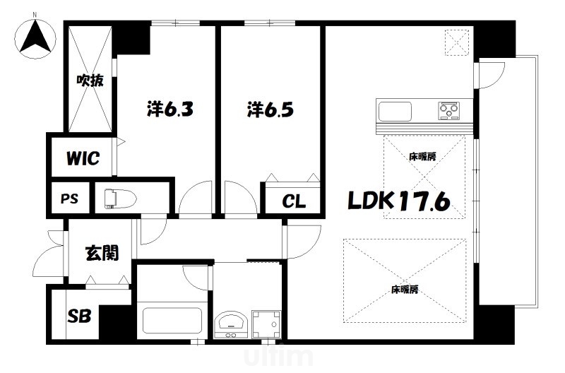 テルマーノ西洞院 間取り