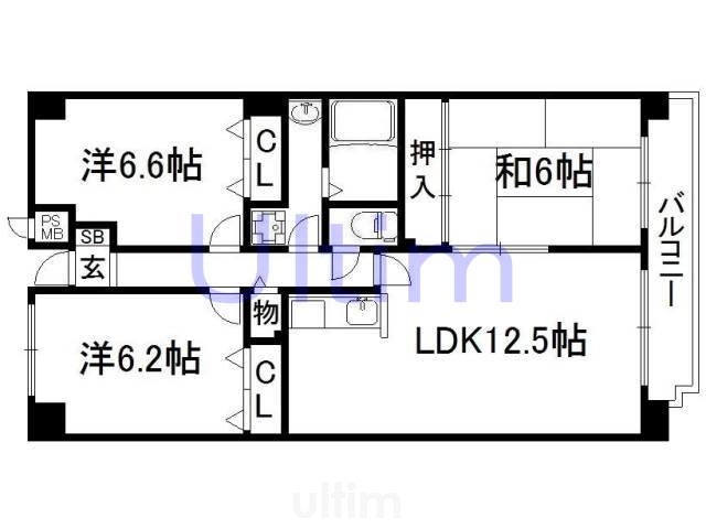 フレックス戸ノ内 間取り