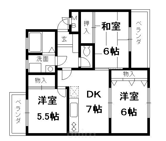 カーサＮＡＫＡＭＵＲＡ 間取り
