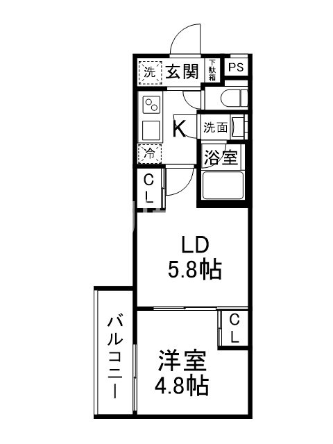 エストゥルース京都Ⅱ 間取り