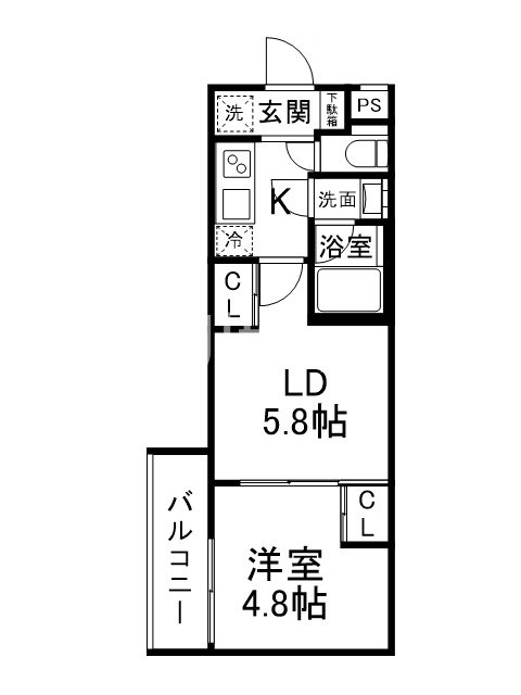 エストゥルース京都Ⅱ 間取り