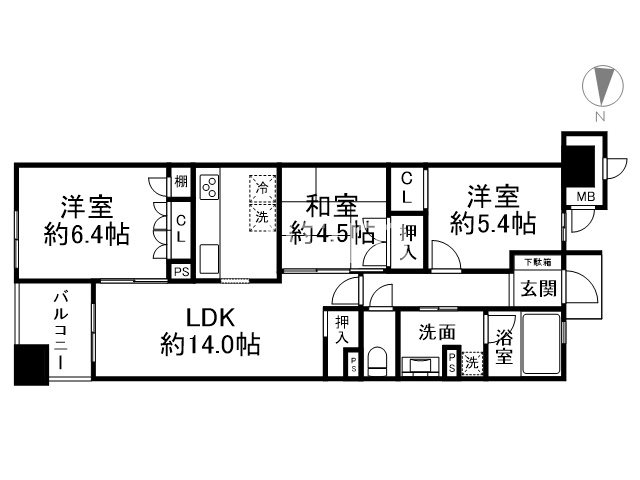 サーパスシティ西院日照町 間取り