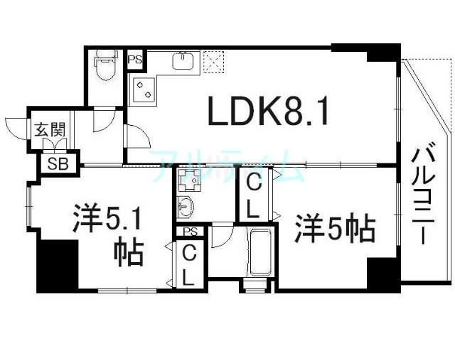 エステムプラザ京都聚楽第粋邸 間取り