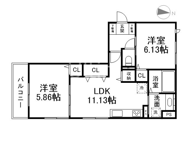 セジュール西大路三条 間取り