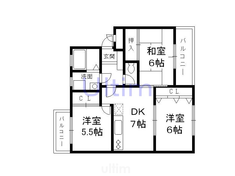 カーサＮＡＫＡＭＵＲＡ 間取り