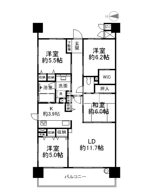 イニシア梅小路公園 間取り