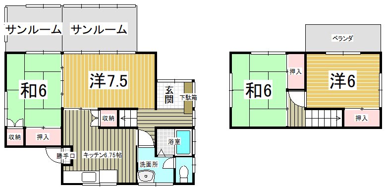 尻引前山貸家 間取り