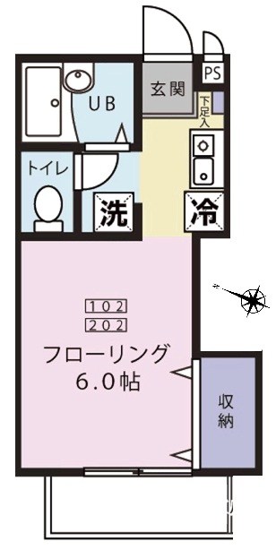 Ardiy-1　アルディーワン 間取り