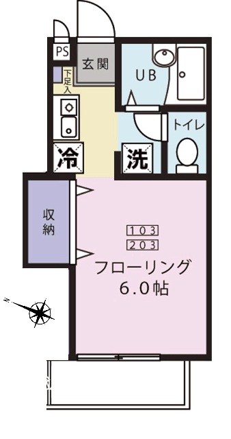 Ardiy-1　アルディーワン 間取り