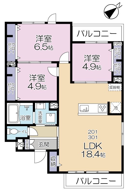 Campana Otakanomori 間取り