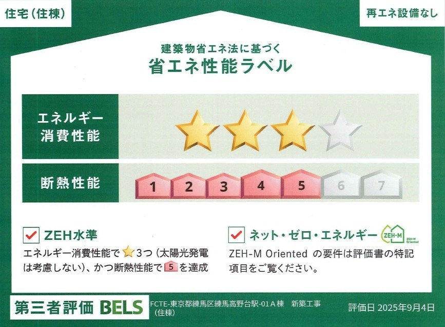 MOK-TERRACE NERIMA Villa 省エネ性能ラベル