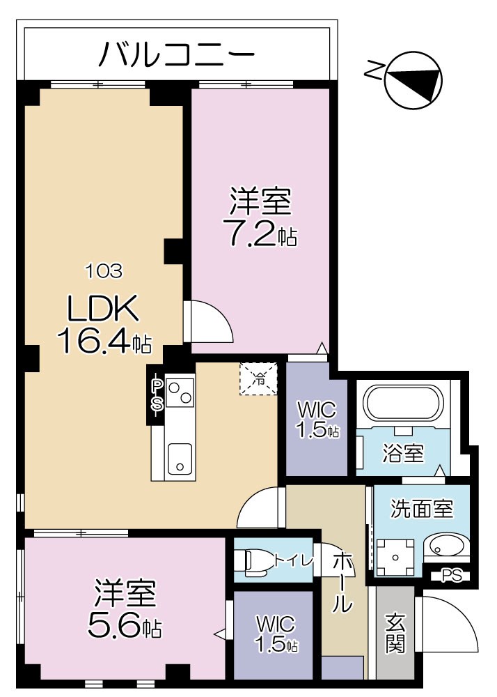 A.FLAT Ⅱ 間取り