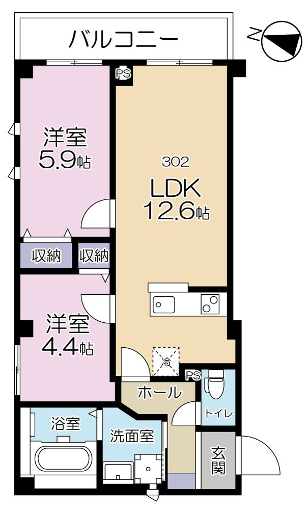 A.FLAT Ⅱ 間取り
