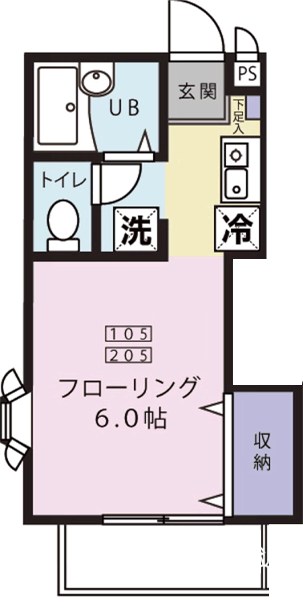 Ardiy-1　アルディーワン 間取り