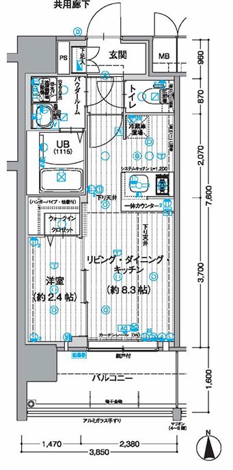 エスリード志賀本通ザ・フロント 間取り