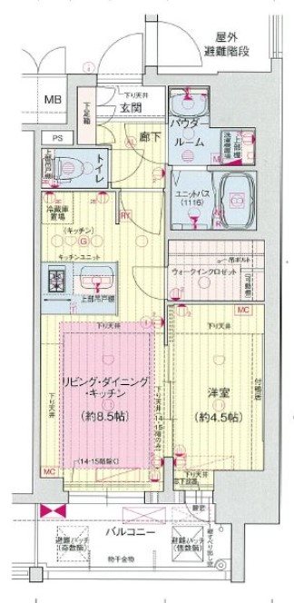 プレサンス桜通ザ・タイムズ 間取り
