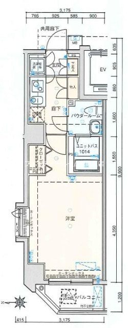 バージュアル新御徒町 間取り