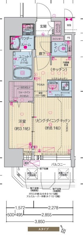 プレサンスNAGOYA覚王山 間取り