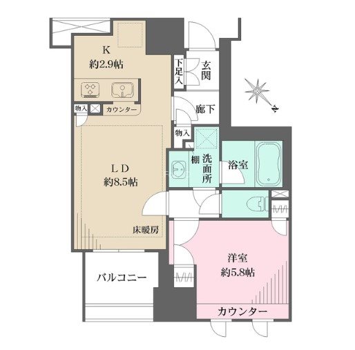 ファミール東銀座グランスイートタワー 間取り