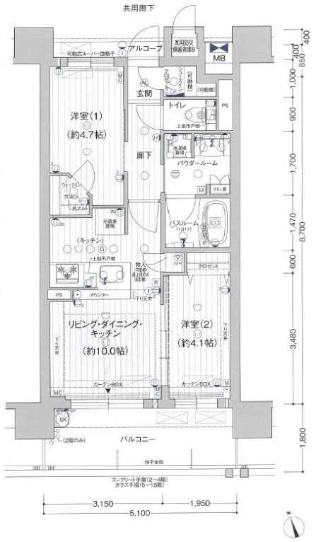 プレサンス　ロジェ　名古屋浅間町ザ・レジデンス 間取り