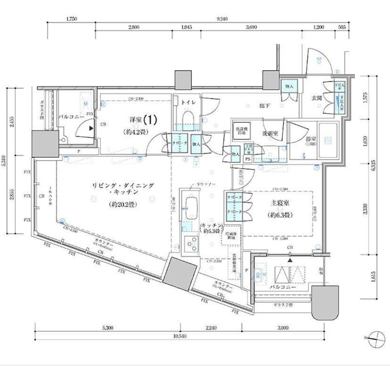 パークタワー勝どきサウス 間取り