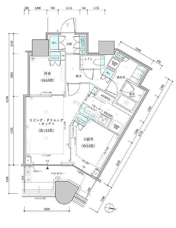 パークタワー勝どきサウス 間取り