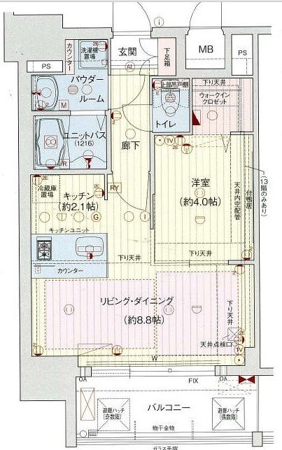 プレサンス鶴舞公園ウィズ 間取り