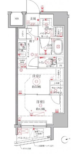 クレイシアIDZ上野 間取り