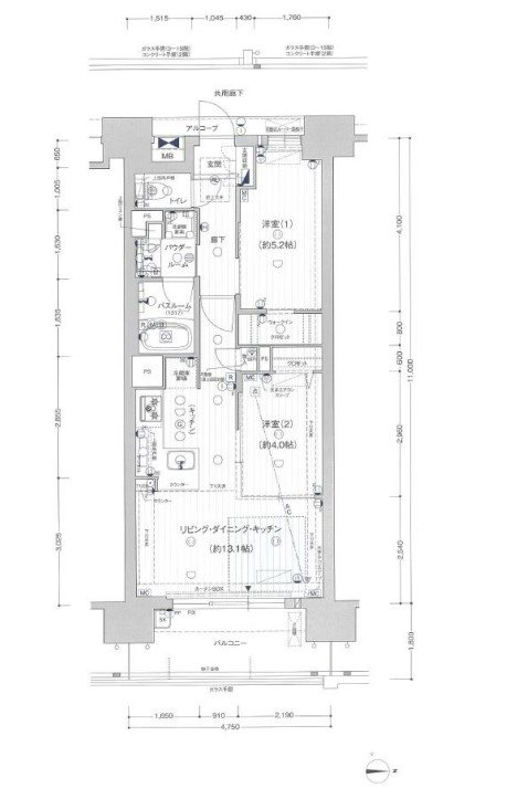 プレサンス　ロジェ　名古屋駅NORTH　FRONT 間取り