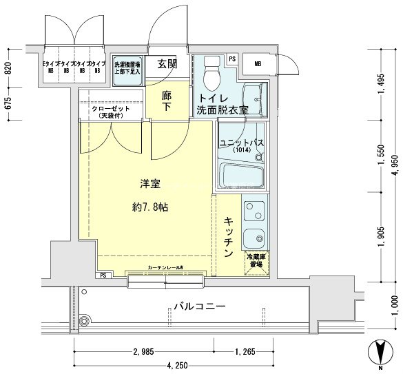 メインステージ錦糸町駅前Ⅱ  間取り