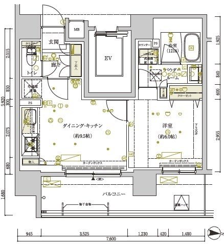 メインステージ両国Ⅱ  間取り
