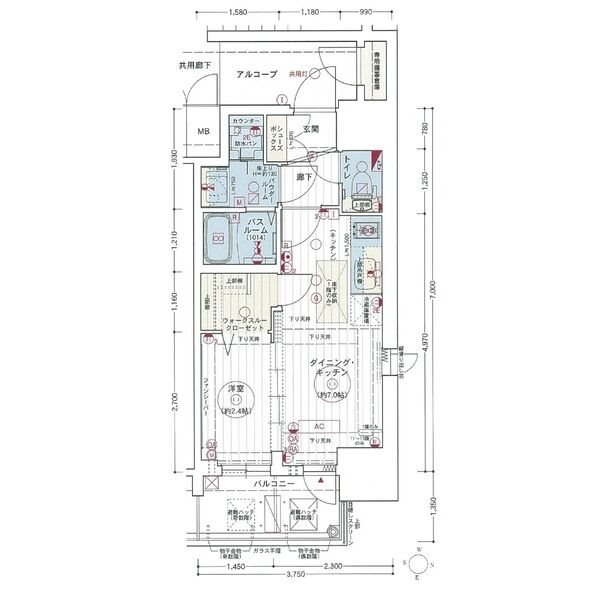 エステムコート名古屋新栄Ⅱアリーナ 間取り
