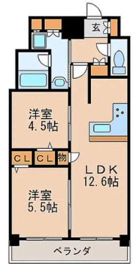 プレサンスジェネ丸の内 間取り