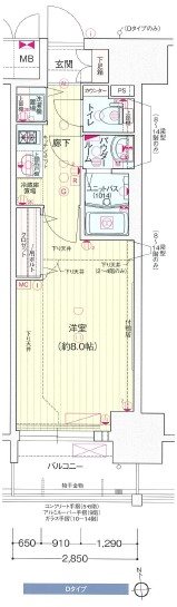 プレサンス新栄町ギャラント 間取り