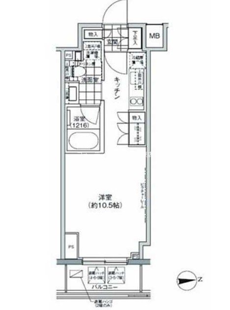 パークハビオ上野３丁目 間取り