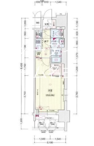 プレサンスジェネ丸の内 間取り